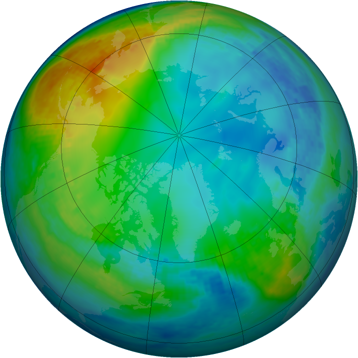 Arctic ozone map for 24 November 2002